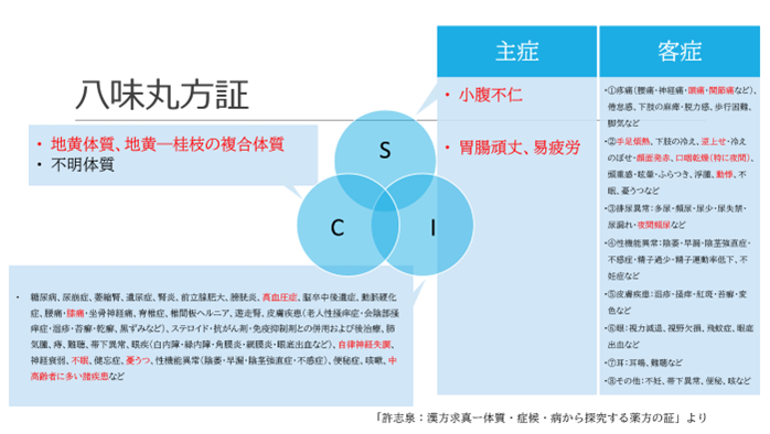 SCI方証医学モデル｜八味丸証